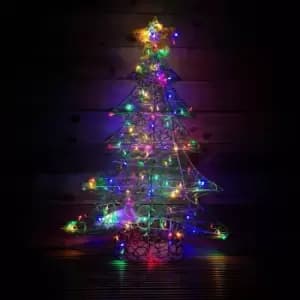 Image of 1m Premier Indoor Outdoor Soft Acrylic Multifunction Christmas Tree with 120 Multicoloured LEDs