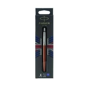 Image of Parker Jotter Chelsea Orange Chrome Trim Ballpoint Pen Hangsell