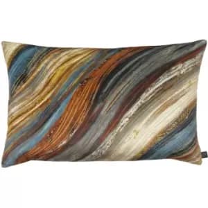 Image of Heartwood Velvet Cushion Peacock, Peacock / 40 x 60cm / Polyester Filled