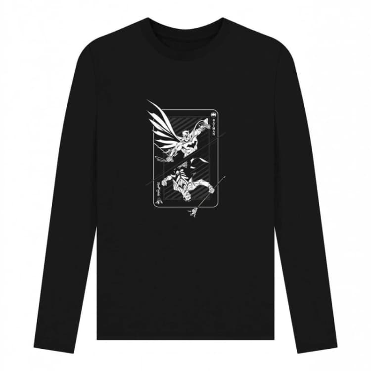 Image of DC Comics Mens Batman Vs Joker T-Shirt in Black Size: Medium Black Male M