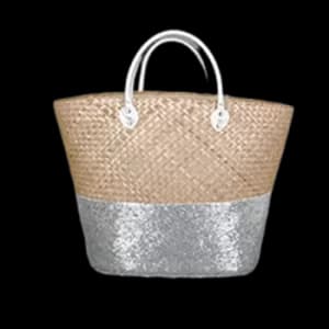 Image of Sequin Tote Bag Silver 58cm