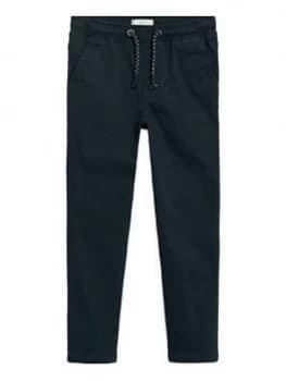 Image of Mango Boys Elasticated Waist Trousers - Navy