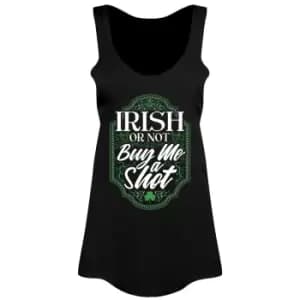 Image of Grindstore Womens/Ladies Irish Or Not Buy Me A Shot St Patricks Day Vest Top (L) (Black)