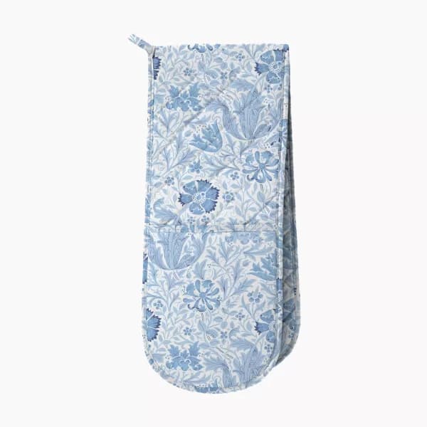 Image of William Morris Compton Double Oven Glove Blue