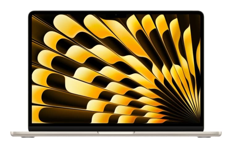 Image of Apple 13" MacBook Air, M4, 16GB RAM, 8 Core GPU, 256GB, 2025 - Starlight