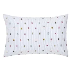 Image of Joules Botanical Bugs Chalk Housewife Pillowcase Pair Chalky White
