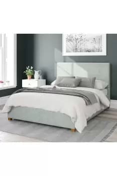 Image of Garland Upholstered Ottoman Storage Bed, Pure Pastel Cotton Fabric