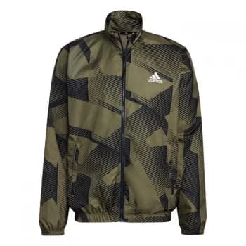 Image of adidas Sportswear Graphic Track Top Mens - Multicolor / Orbit Green / Car