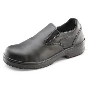 Image of Click Footwear Ladies Slip On Shoe PU Leather Size 396 Black Ref