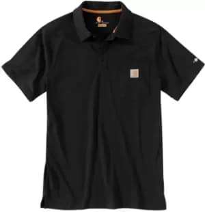 Image of Carhartt Force Delmont Pocket Polo Shirt, black, Size S, black, Size S