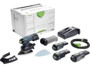Image of Festool DTSC400Li3 1I-Set GB 18V 2x3.1Ah 100x150mm Bluetooth Delta Sander Set