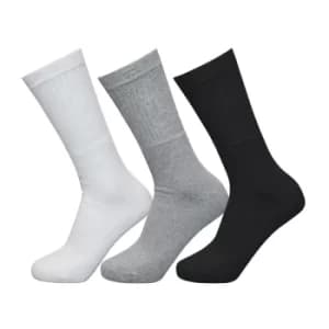 Image of Exceptio Multi Sport Crew Socks Junior (3 Pairs) Black/Grey/White J12-4