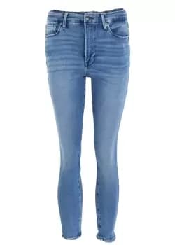 Image of Good American Womens Good Waist Crop With Split Pockets In Indigo