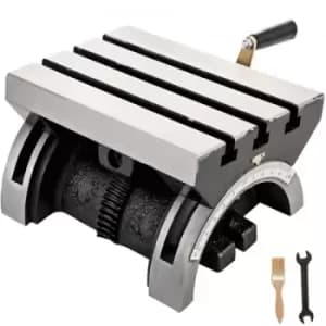 Image of VEVOR Tilting Milling Table 10x7inch Tilting Angle Milling Machine 0-90°Adjustable Swivel Angle Plate with 3 T-slots and an Adjustable Crank Handle He