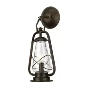 Image of Outdoor IP44 Wall Light Sconce Old Bronze LED E14 60W Bulb External d01954