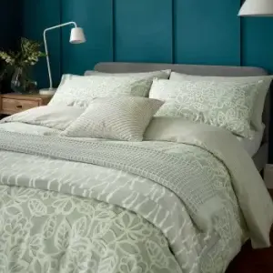 Image of Helena Springfield Jasminda Kingsize Duvet Cover Set, Olive