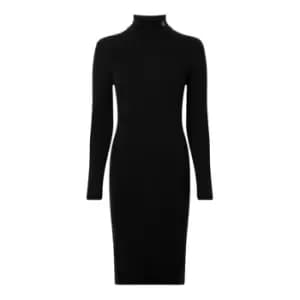 Image of Calvin Klein Jeans Ck Tight Sweater Roll Neck Dress - Black