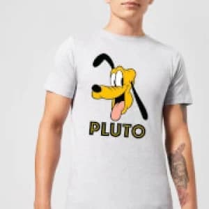 Image of Disney Mickey Mouse Pluto Face T-Shirt - Grey - L