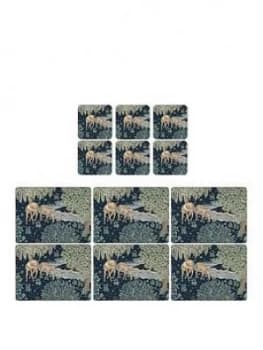 Image of Morris & Co Wightwick Set Of 6 Placemats And Coasters