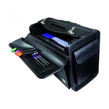 Image of Monolith PVC Rolling Pilot Black Suitcase