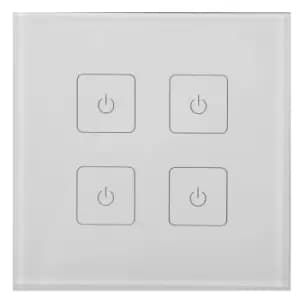 Image of Kosnic Mains Powered 4 Channel Wall Mount Touch Switch - CSWRF02
