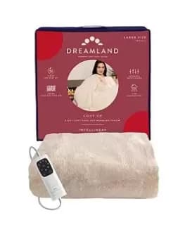 Image of Dreamland Intelliheat Cuddle Up Heated Throw - Cream