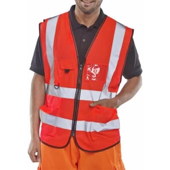 Image of EXECUTIVE VEST RED 3XL - Hi Vis - Beeswift