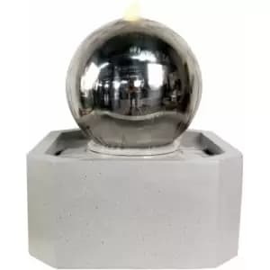 Image of Tranquility Water Features - Sphere & Square Resin Base Mains Powered Water Feature