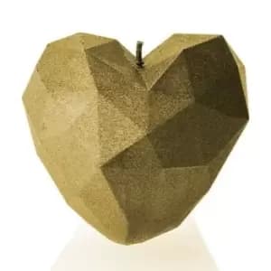 Image of Heart Low Poly Candle – Classic Gold