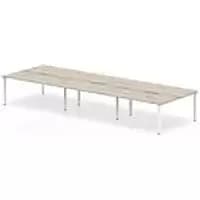 Image of dynamic Computer Desk Evolve Plus B6P16GRYW Grey Oak 4800 mm x 1600 mm x 730 mm