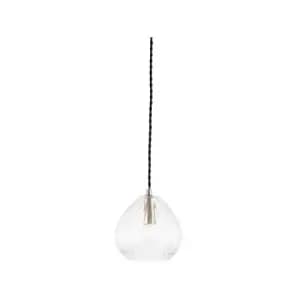 Image of Clear Ribbed Glass Teardrop Pendant