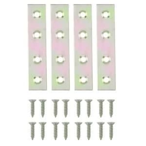 Image of BQ Zinc effect Steel Mending plate L75mm Pack of 4