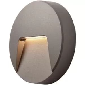 Image of Round Outdoor IP65 Pathway Guide Light - Indirect CCT LED - Grey ABS Plastic