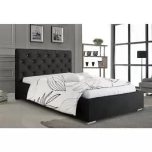 Image of Hillary Bed Super King Plush Velvet Black