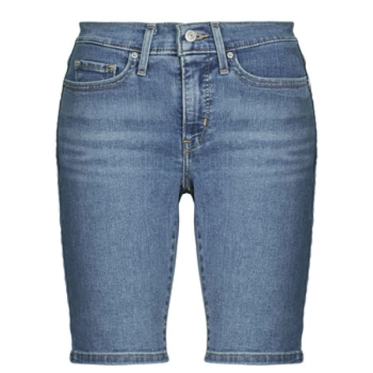 Image of Levis SHAPING BERMUDA womens Shorts in Blue