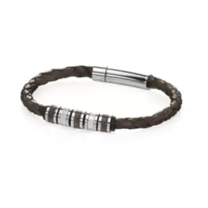 Image of Fred Bennett Brown Leather Bracelet B4209
