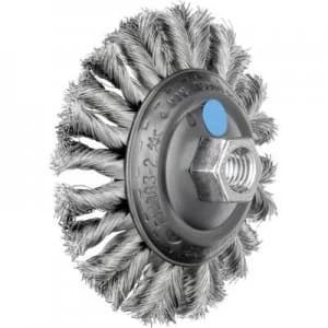 Image of PFERD HORSE COMBITWIST cone brush zopft 115 x 26mm wire thickness 0.35 Mm with thread M14 43315013