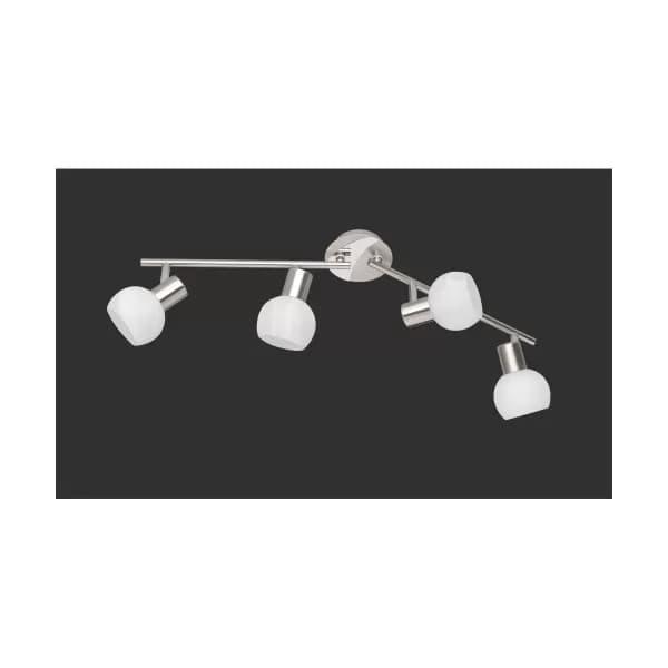 Image of Antibes Modern 4 Light Ceiling Spotlight Bar Nickel Matt