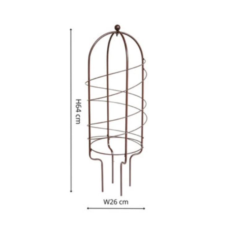 Image of Ivyline Pot Plant Support Bronze H64cm D26cm Bronze