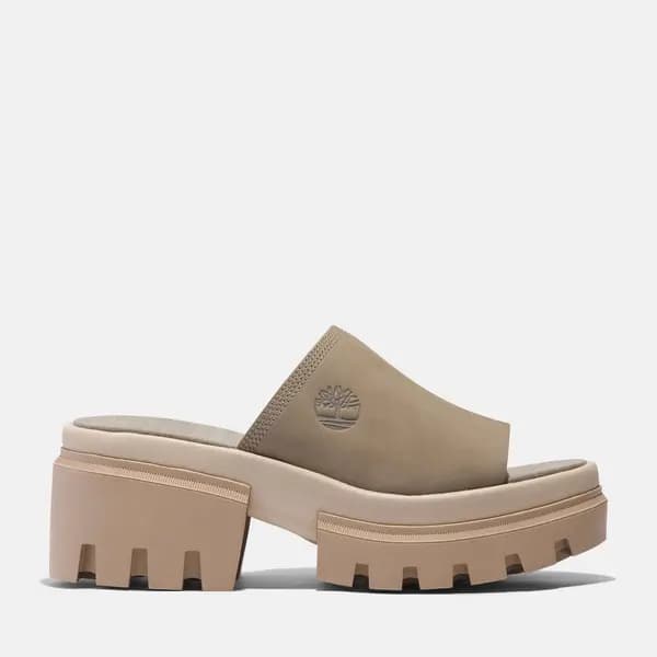 Image of Timberland Everleigh Slide Sandal For Her In Beige Beige, Size 7