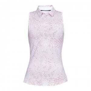 Image of Urban Armor Gear Zing Sleeveless Novelty Polo Shirt Ladies - White