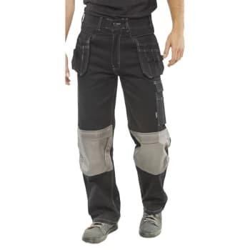 Image of Kington Multi Purpose Pocket Trousers Black - Size 46R