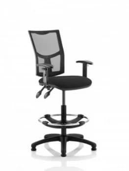 Image of Eclipse Plus II Mesh Chair Black Adjustable Arms Hi Rise Kit KC0273