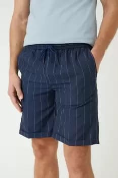 Image of Mens Blue Wide Stripe Smart Shorts
