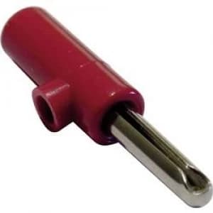Image of Jack plug Plug straight Pin diameter 4mm Red Schnepp