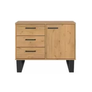 Image of Core Products - Small Sideboard With 1 Door, 3 Drawers Antique Wax Finish