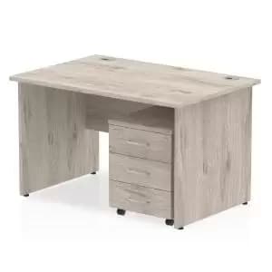 Image of Impulse 1200 Straight Panel End Workstation With Three Drawer Mobile