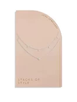 Image of Joma Jewellery Stacks Of Style Silver Moon Necklace