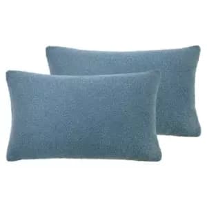 Image of Evans Lichfield Malham Twin Pack Polyester Filled Cushions Wedgewood 30 x 50cm