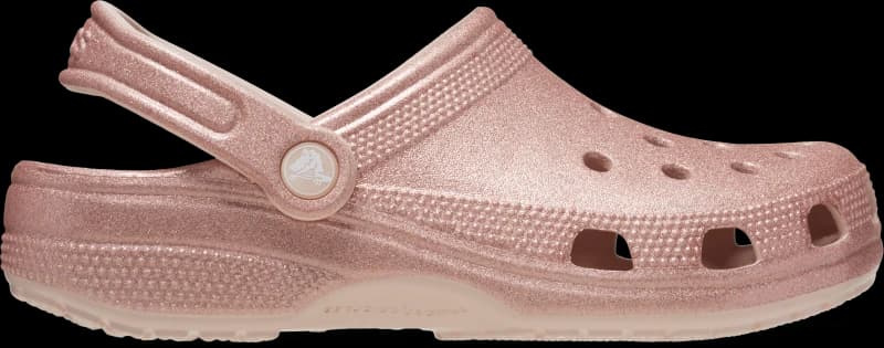 Image of Crocs Womens Classic Glitter Clog Vegan Sandals Shoes - UK 7 / EU 41-42 / M8 Pink female GDE2817QUA7